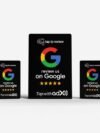 Black Google Review Bundle (1 Stand & 2 Cards)
