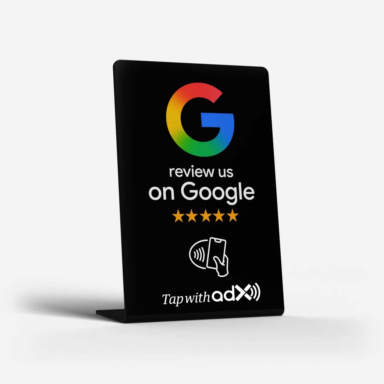 Black Google Review NFC Stand